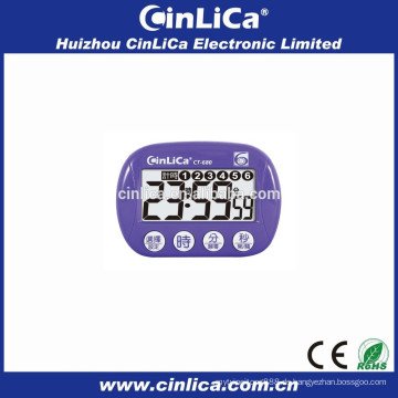 Große LCD-Display muti-funktionale Alarm-Timer mit Auto-Digitaluhr Themen CT-680